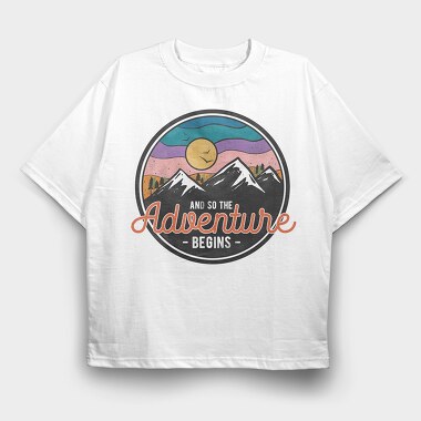 And So The Adventure Begins, Tricou Oversize Barbati (Unisex)