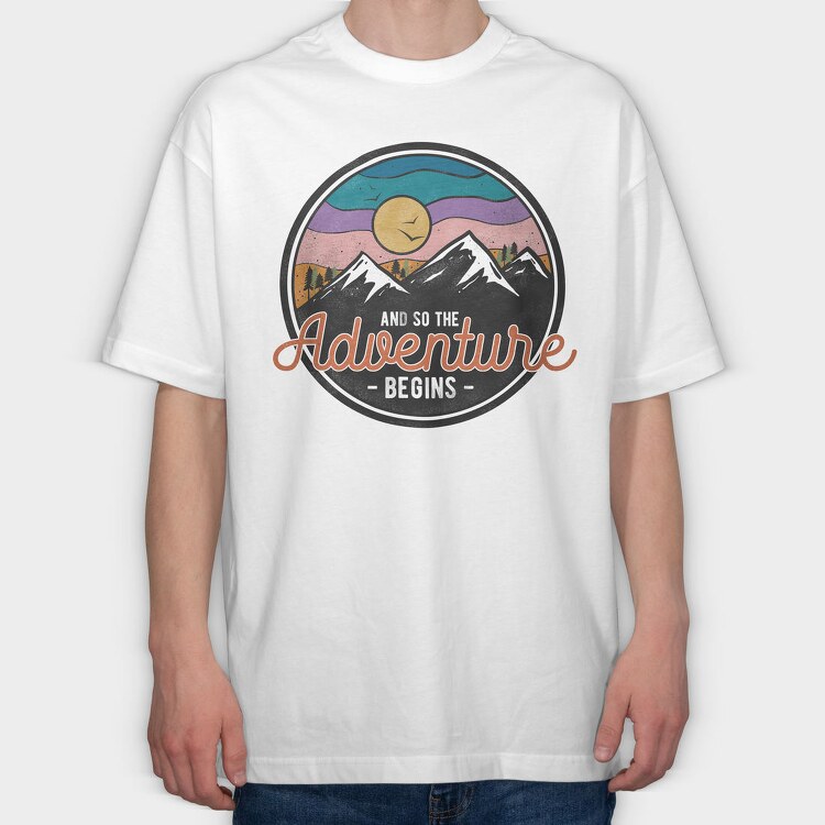And So The Adventure Begins, Tricou Oversize Barbati (Unisex)