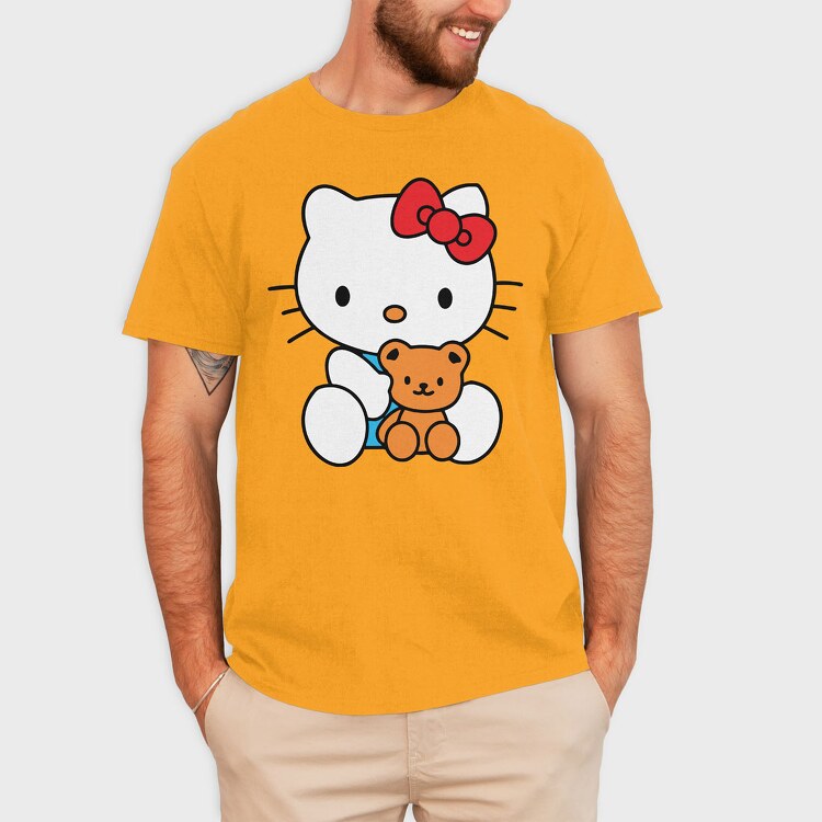 Cartoon Retro Hello Kitty 5, Tricou Barbati (Unisex)
