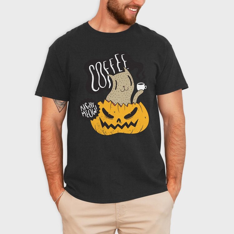 Coffee Right Meow, Tricou Barbati (Unisex)