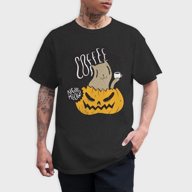 Coffee Right Meow, Tricou Barbati (Unisex)