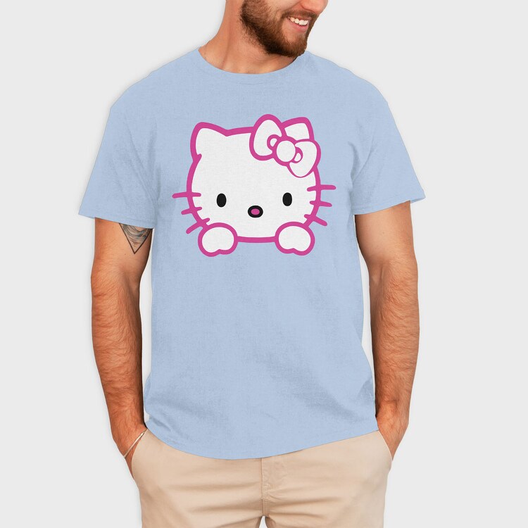 Cartoon Retro Hello Kitty 6, Tricou Barbati (Unisex)