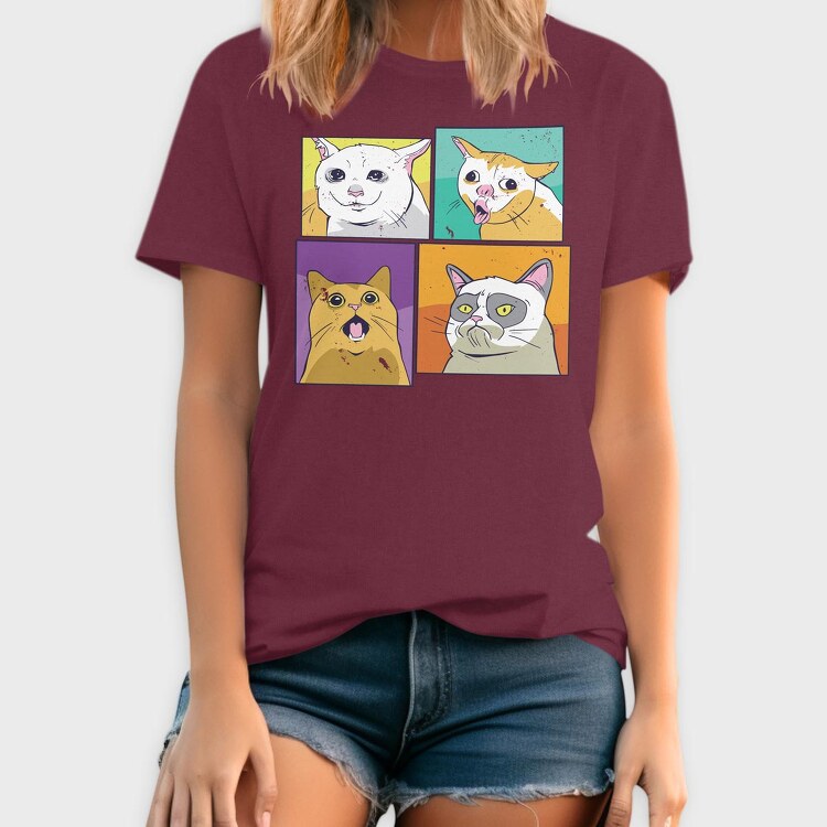 Meme Cats, Tricou Barbati (Unisex)