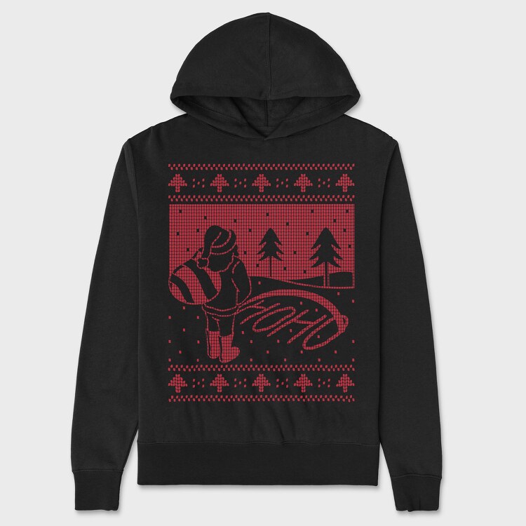 Ugly Sweater Hoho, Hanorac Oversize Barbati (Unisex)