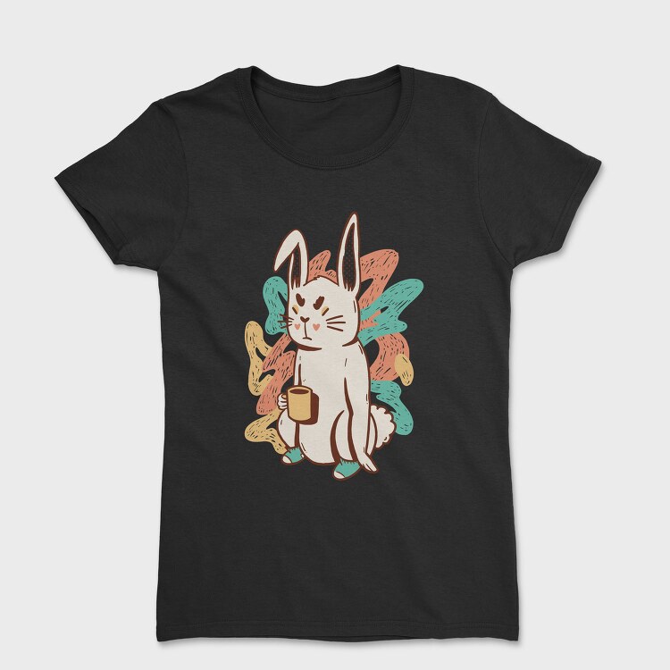 Tired Rabbit Bad Mood Bunny, Tricou Femei