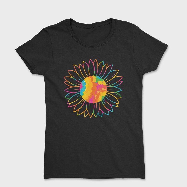 Tie Dye Sunflower, Tricou Femei