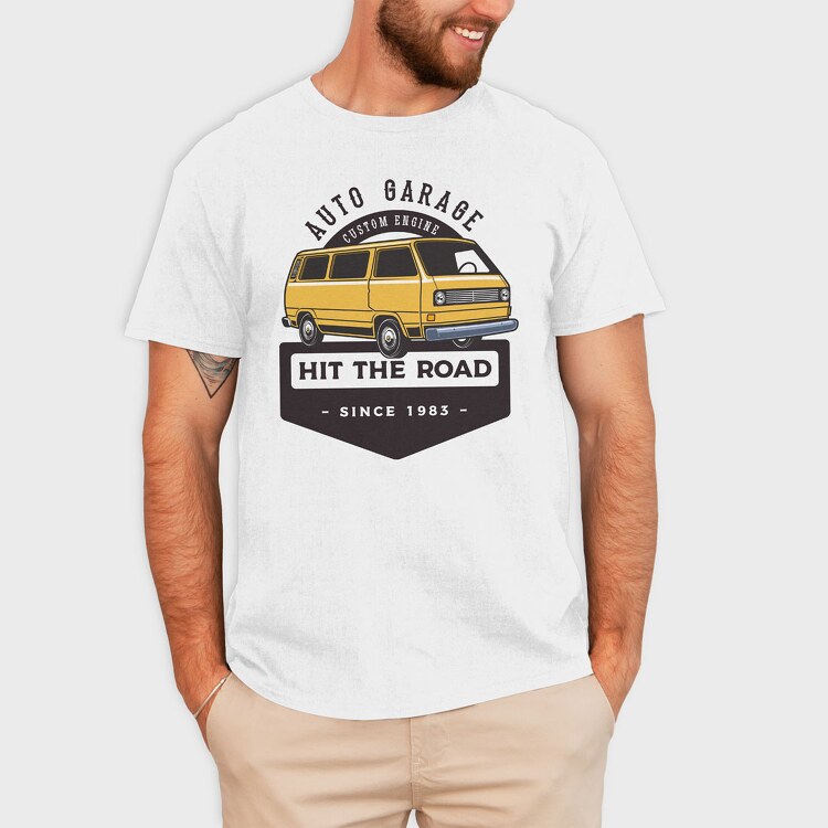 1985 VW Westie camper, Tricou Barbati (Unisex)