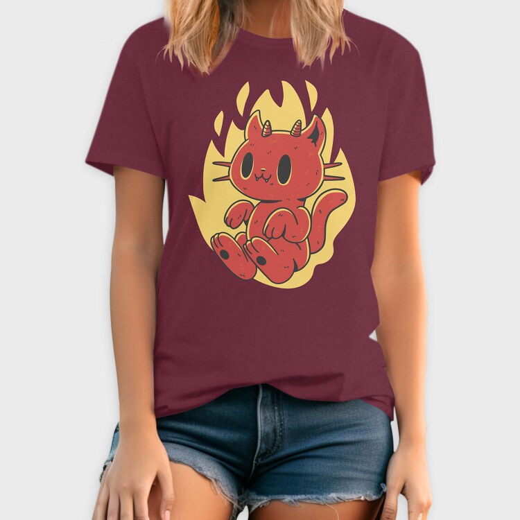 Cute Devil Cat, Tricou Barbati (Unisex)