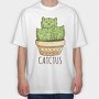 Catctus, Tricou Oversize Barbati (Unisex)