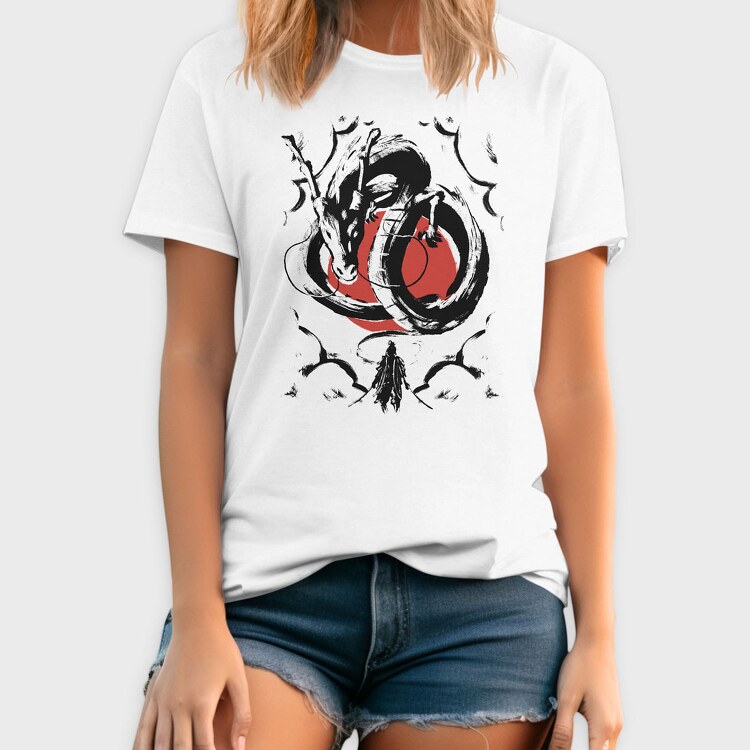 Japanese Samurai Dragon, Tricou Barbati (Unisex)