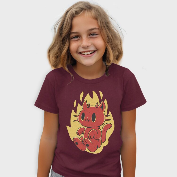 Cute Devil Cat, Tricou Copii