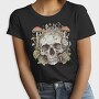 Skull With Mushrooms and Flowers, Tricou Femei