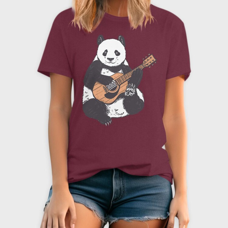 Guitar Panda, Tricou Barbati (Unisex)