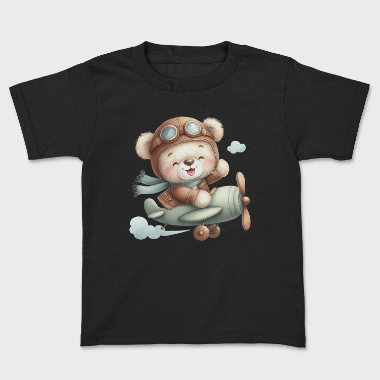 Airplane Flying Bear, Tricou Copii