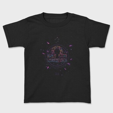 Libra Floral Zodiac Sign 07, Tricou Copii