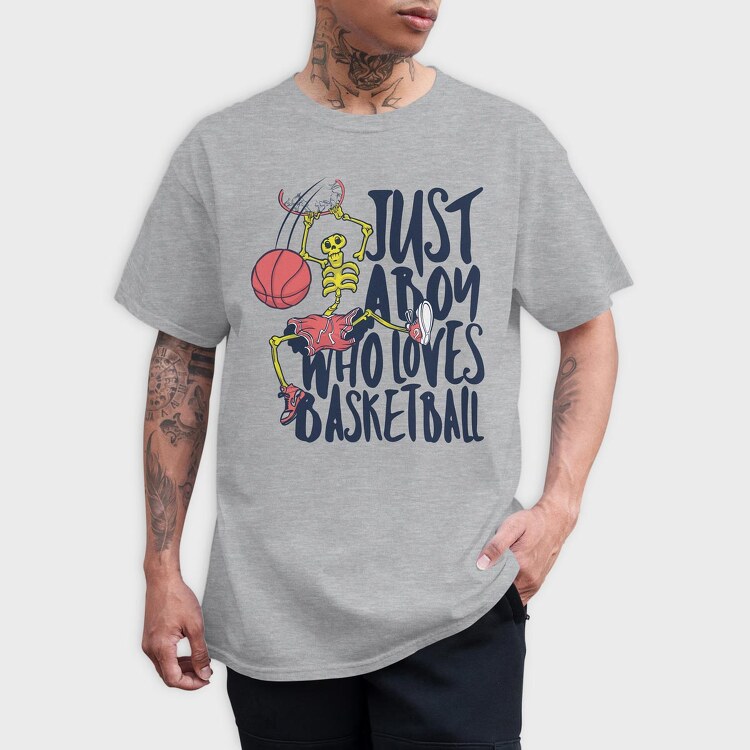 Basketball Skull, Tricou Barbati (Unisex)