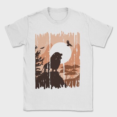 Lion Nature Landscape, Tricou Barbati (Unisex)
