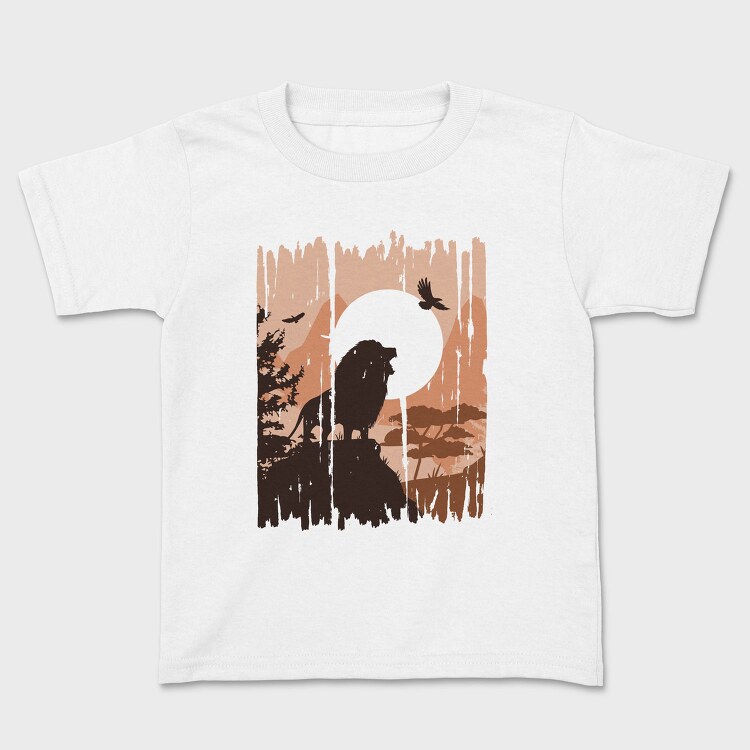 Lion Nature Landscape, Tricou Copii