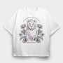 Lioness And Nature Tote, Tricou Oversize Barbati (Unisex)
