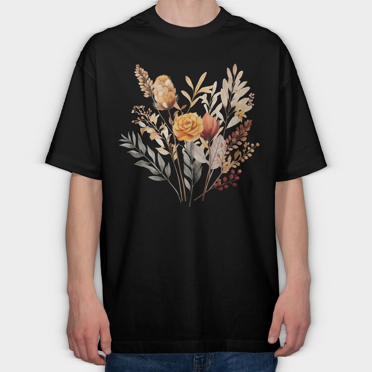 Autumn Fall Bouquet, Tricou Oversize Barbati (Unisex)