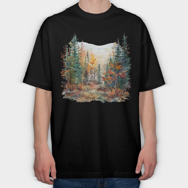 Autumn Forest Dreams, Tricou Oversize Barbati (Unisex)
