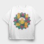 Llama Mandala, Tricou Oversize Barbati (Unisex)