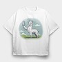 Llama Selfie Request, Tricou Oversize Barbati (Unisex)