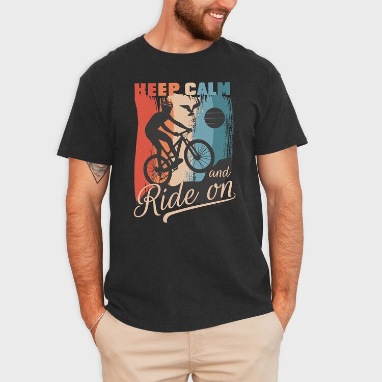 Keep Calm and Ride On, Tricou Barbati (Unisex)