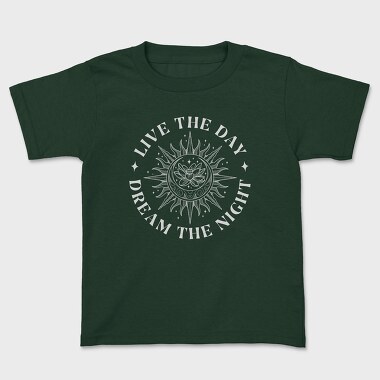 Lotus Flower Moon And Sun Line Art, Tricou Copii