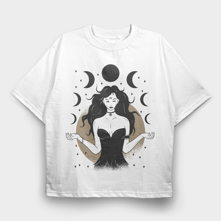Lunar Goddess, Tricou Oversize Barbati (Unisex)