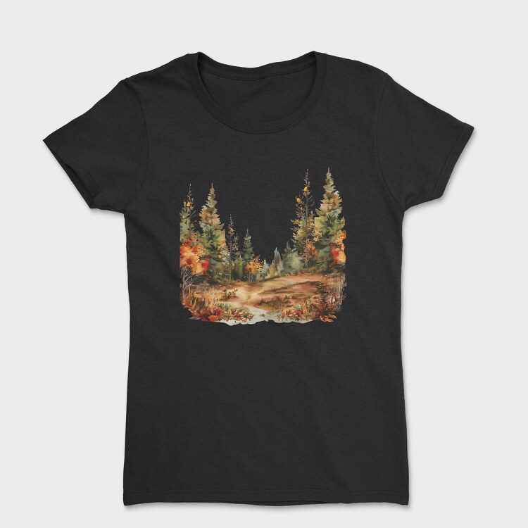 Autumn Forest Path, Tricou Femei