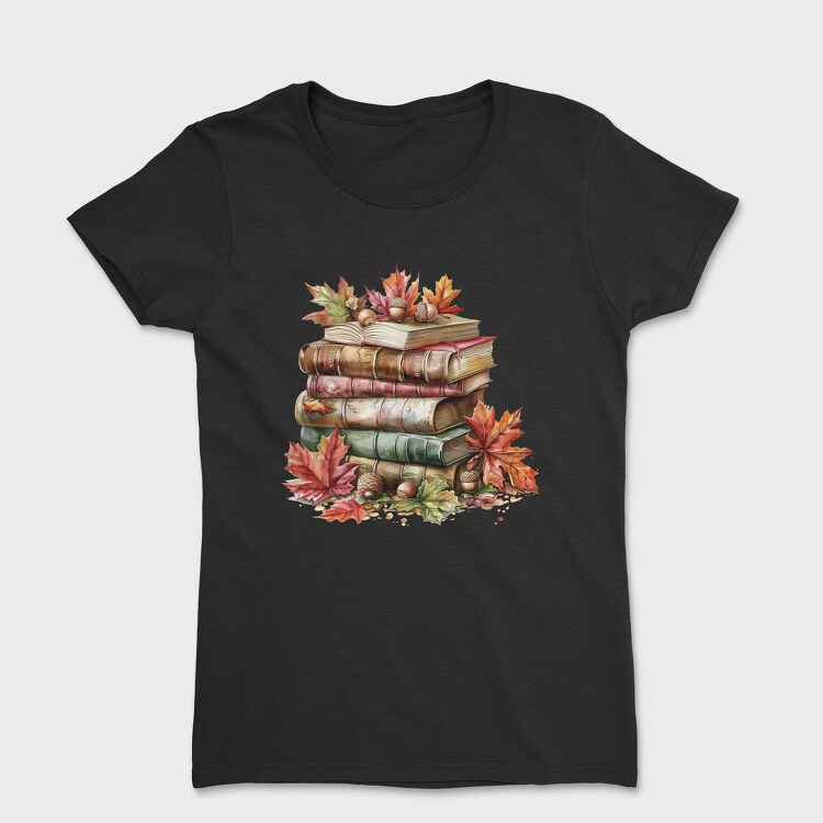Autumn Book Stack, Tricou Femei