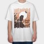 Lion Nature Landscape, Tricou Oversize Barbati (Unisex)
