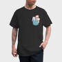 Colored Cats Pocket, Tricou Barbati (Unisex)