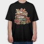 Autumn Book Stack, Tricou Oversize Barbati (Unisex)