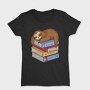 Librarian Sloth Sleeping Books, Tricou Femei