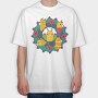 Llama Mandala, Tricou Oversize Barbati (Unisex)
