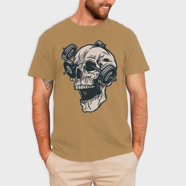 Skull Gym, Tricou Barbati (Unisex)