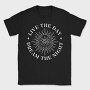 Lotus Flower Moon And Sun Line Art, Tricou Barbati (Unisex)