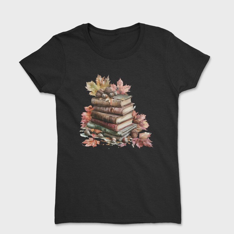 Autumn Books Stack, Tricou Femei