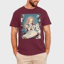 Cute Girl With Rabbit, Tricou Barbati (Unisex)