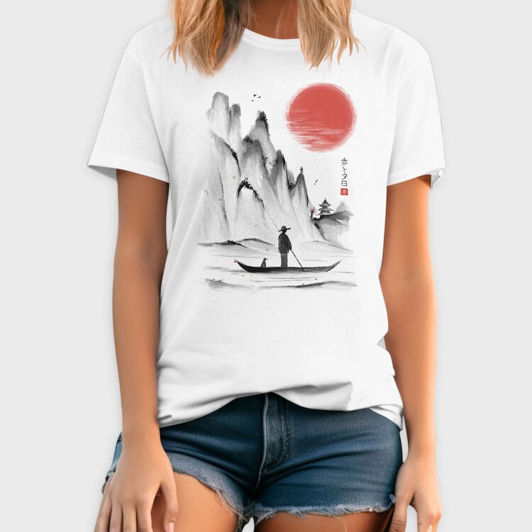 Japanese Traditional Landscape, Tricou Barbati (Unisex)