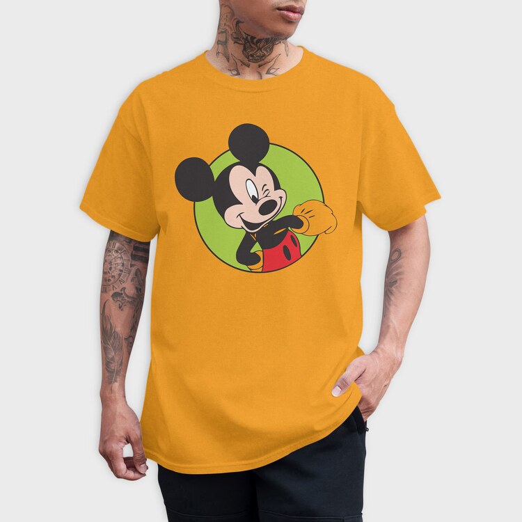 Cartoon Retro Mickey Mouse 2, Tricou Barbati (Unisex)