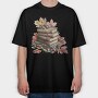 Autumn Books Stack, Tricou Oversize Barbati (Unisex)