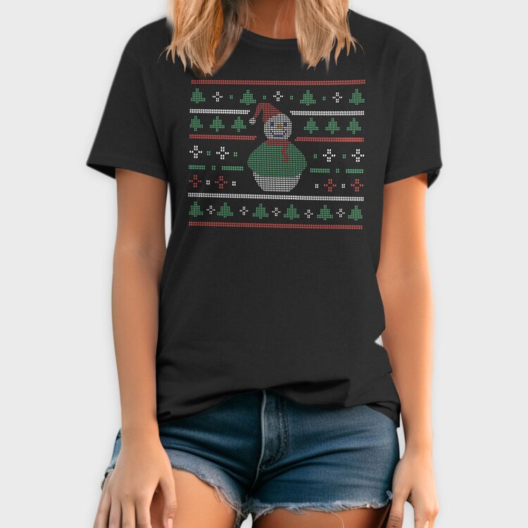 Uglysweater Snowman, Tricou Barbati (Unisex)