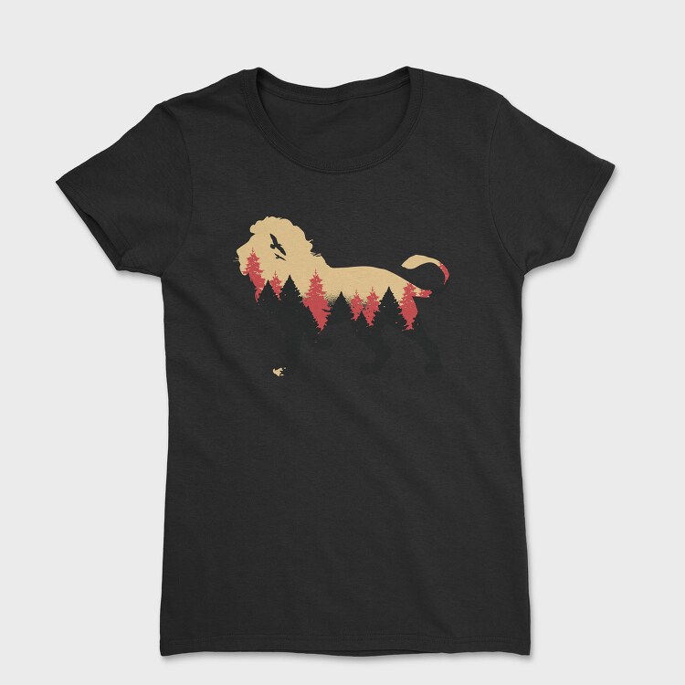 Lion Forest Silhouette, Tricou Femei