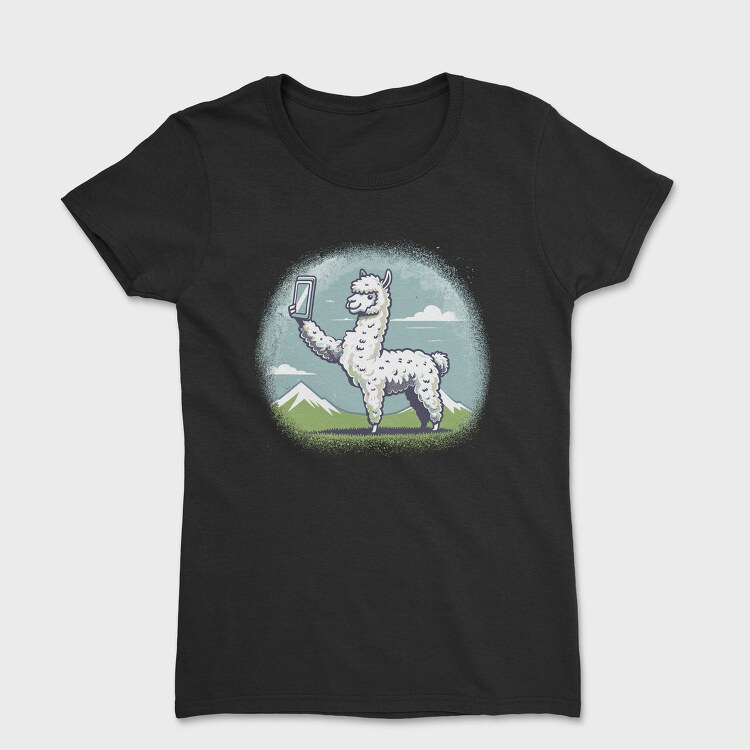 Llama Selfie Request, Tricou Femei