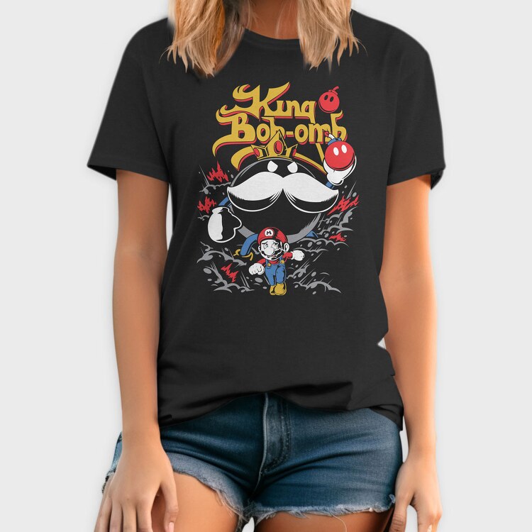 King Bob Omb Mario, Tricou Barbati (Unisex)