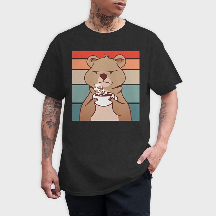 Coffee Grumpy Quokka, Tricou Barbati (Unisex)