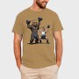 Bear and Man Lifting Weights, Tricou Barbati (Unisex)
